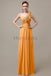 One Shoulder Chiffon Floor Length Bridesmaid Dresses