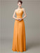 One Shoulder Pleats Chiffon Bridesmaid Dresses