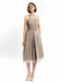 Halter Sleeveless Pleats Bridesmaid Dresses