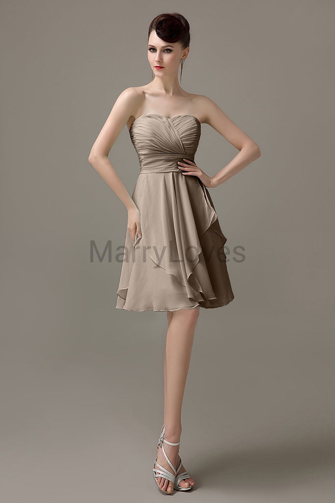 Sweetheart Chiffon Short Bridesmaid dresses