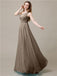 One Shoulder Chiffon Floor-Length Bridesmaid Dresses