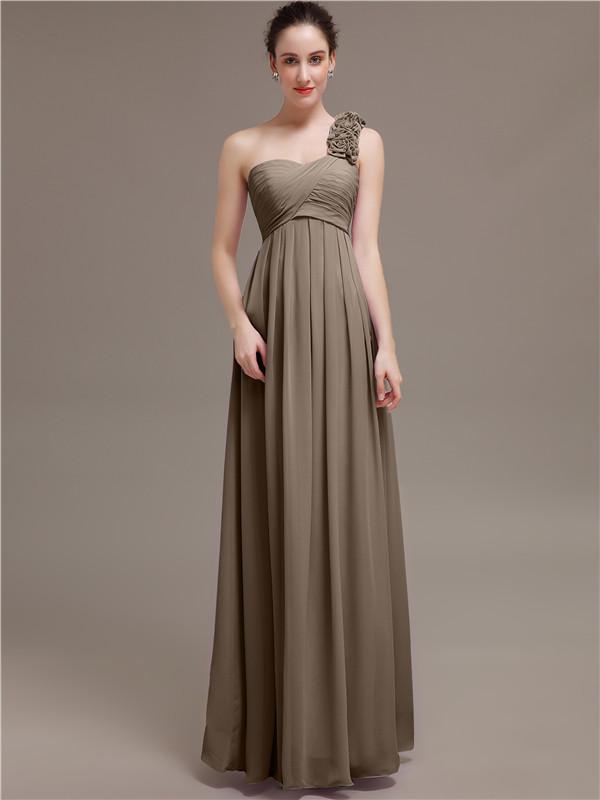 One Shoulder Chiffon Bridesmaid Dresses