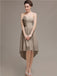 Strapless High Low Chiffon Bridesmaid Dresses