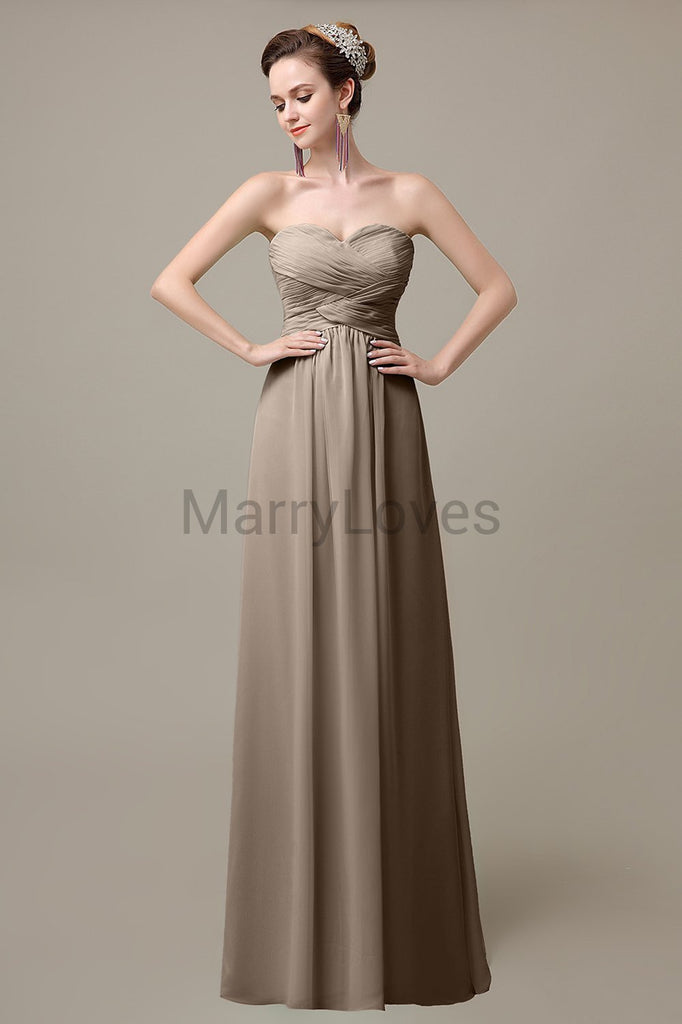 Sweetheart Sleeveless Chiffon Bridesmaid Dresses