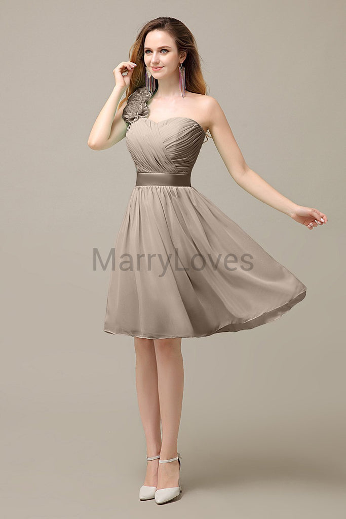 Charming One Shoulder Chiffon Bridesmaid Dresses