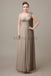 One Shoulder Long Chiffon Bridesmaid Dresses