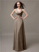 A-line Jewel Neck Floor-length Bridesmaid Dresses