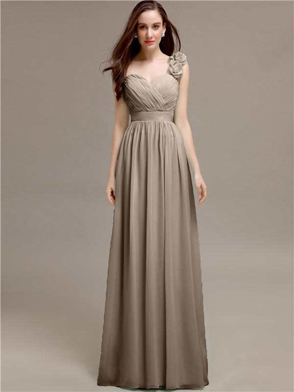 Sweetheart A-line Flower Appliques Bridesmaid Dresses