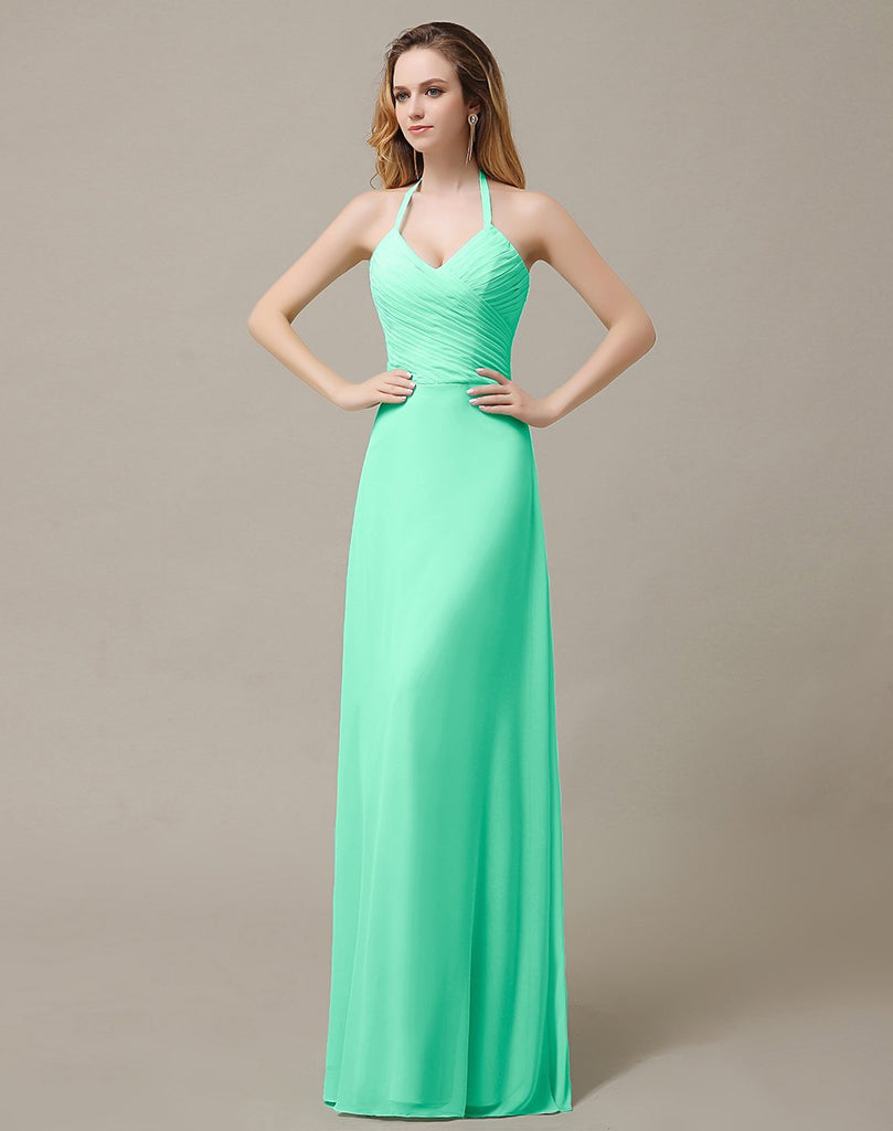 Halter A-Line Bridesmaid Dresses