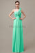 One Shoulder Chiffon Floor Length Bridesmaid Dresses