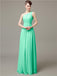 One Shoulder Pleats Chiffon Bridesmaid Dresses