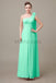 One Shoulder Long Chiffon Bridesmaid Dresses