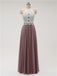 Halter Chiffon Floor Length Bridesmaid Dresses