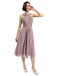 Criss-cross Halter Tea-length Bridesmaid Dresses