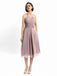 Halter Sleeveless Pleats Bridesmaid Dresses