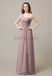 One Shoulder Chiffon Long Bridesmaid Dresses