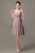 Halter Chiffon Short Bridesmaid Dresses