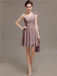 One Shoulder Chiffon Short Bridesmaid Dresses