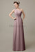 One Shoulder Long Chiffon Bridesmaid Dresses