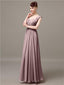 Square Chiffon Floor-Length Bridesmaid Dresses