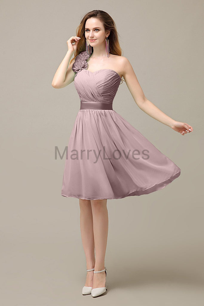 Charming One Shoulder Chiffon Bridesmaid Dresses