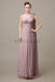 One Shoulder Long Chiffon Bridesmaid Dresses