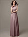 Floor-length Cap Sleeves Appliques Chiffon Bridesmaid Dresses