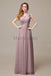 One Shoulder Pleats Floor Length Bridesmaid Dresses