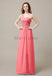 One Shoulder Chiffon Long Bridesmaid Dresses