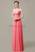 Sweetheart Chiffon Long Bridesmaid Dresses