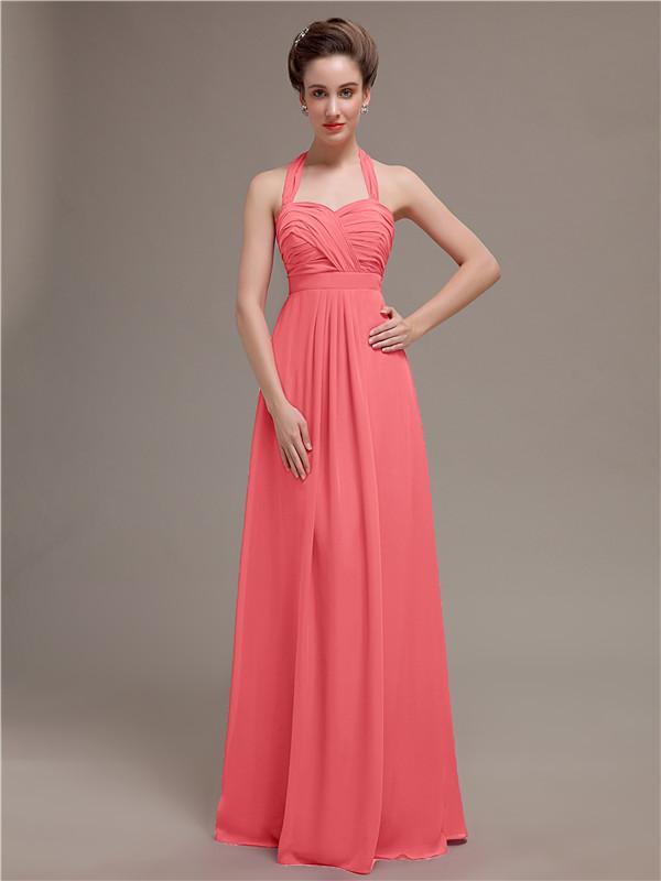 Halter Long Bridesmaid Dresses