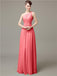 One Shoulder Pleats Chiffon Bridesmaid Dresses