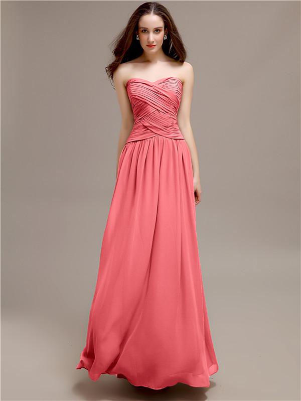 Sweetheart Long A-Line Bridesmaid Dresses