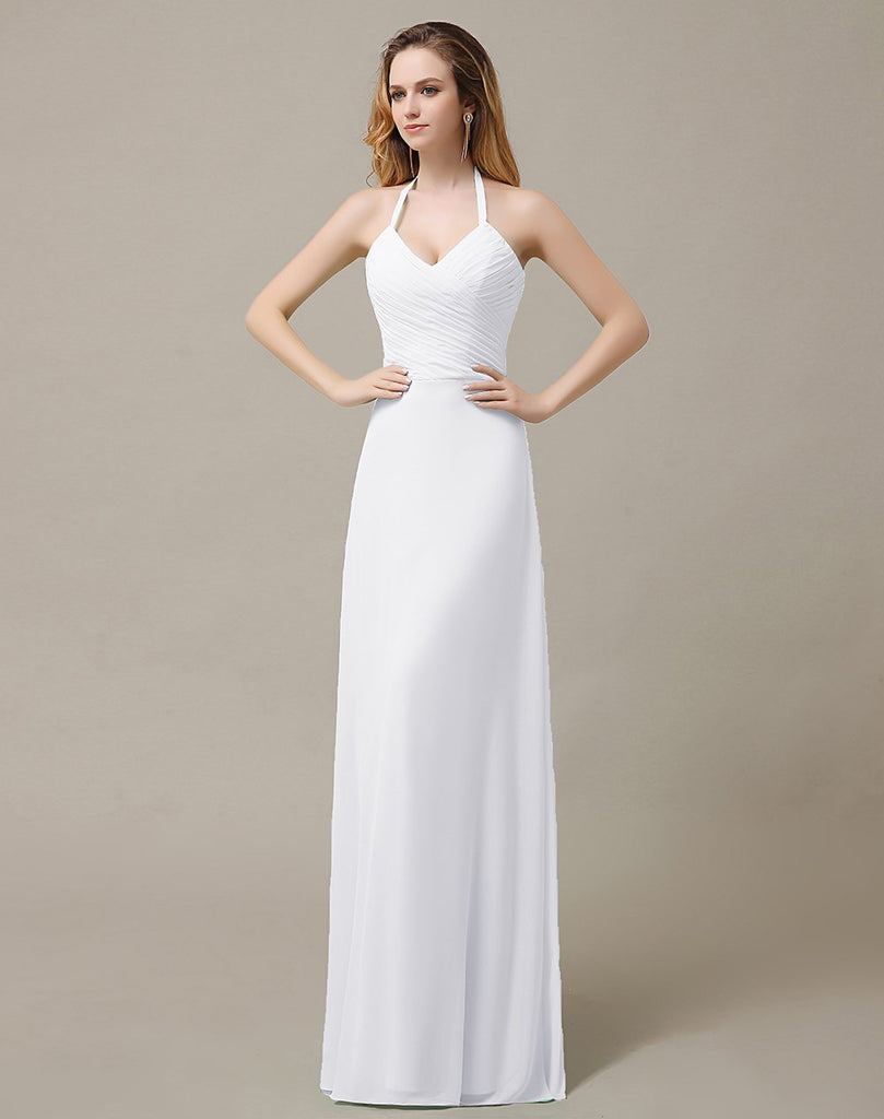 Halter A-Line Bridesmaid Dresses