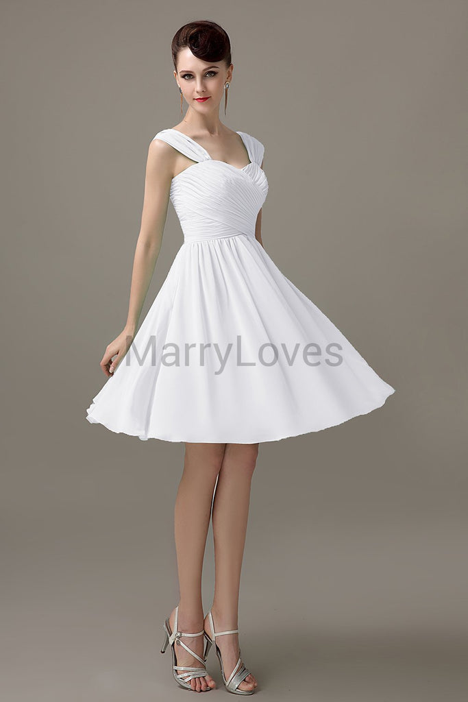 Straps Chiffon Short Bridesmaid dresses