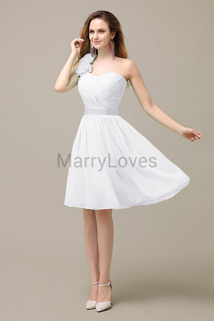 Charming One Shoulder Chiffon Bridesmaid Dresses