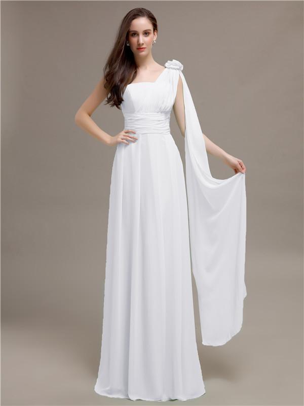 One-shoulder Appliques Chiffon Bridesmaid Dresses