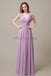 Floor Length Chiffon Bridesmaid Dresses with Pleated