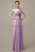 One Shoulder Chiffon Floor Length Bridesmaid Dresses