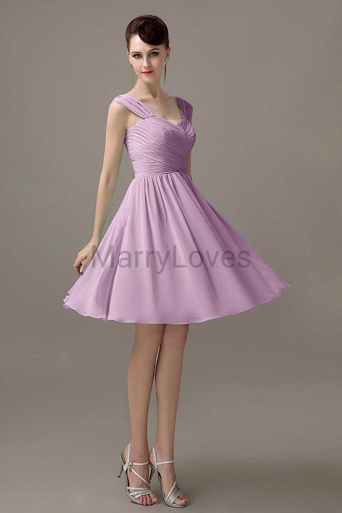 Straps Chiffon Short Bridesmaid dresses