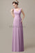 V-Neck Straps Pleats Bridesmaid Dresses