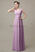 V-Neck Sleeveless Chiffon Bridesmaid Dresses