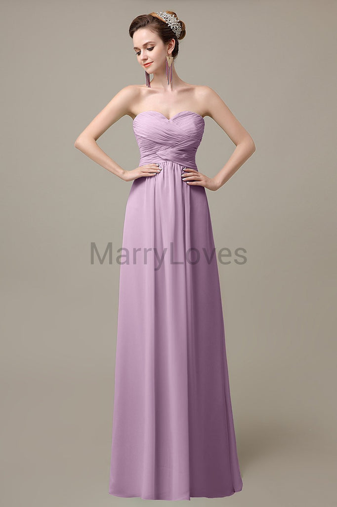 Sweetheart Sleeveless Chiffon Bridesmaid Dresses