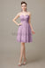 Sweetheart Neck Knee Length Chiffon Bridesmaid Dresses