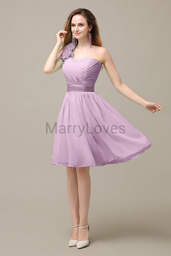 Charming One Shoulder Chiffon Bridesmaid Dresses