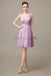 One shoulder Pleats Chiffon Bridesmaid Dresses