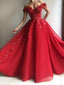 Off Shoulder Applique Custom Evening Prom Dresses, Swee 16 Prom Dresses, OL081