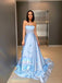 Simple A-line Strapless Applique Custom Prom Dresses,Sweet 16 Prom Dresses, OL021