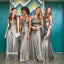 A-line Mismatched Styles Long Bridesmaid Dresses GDW108