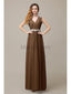 V-neck Chiffon Floor Length Bridesmaid Dresses